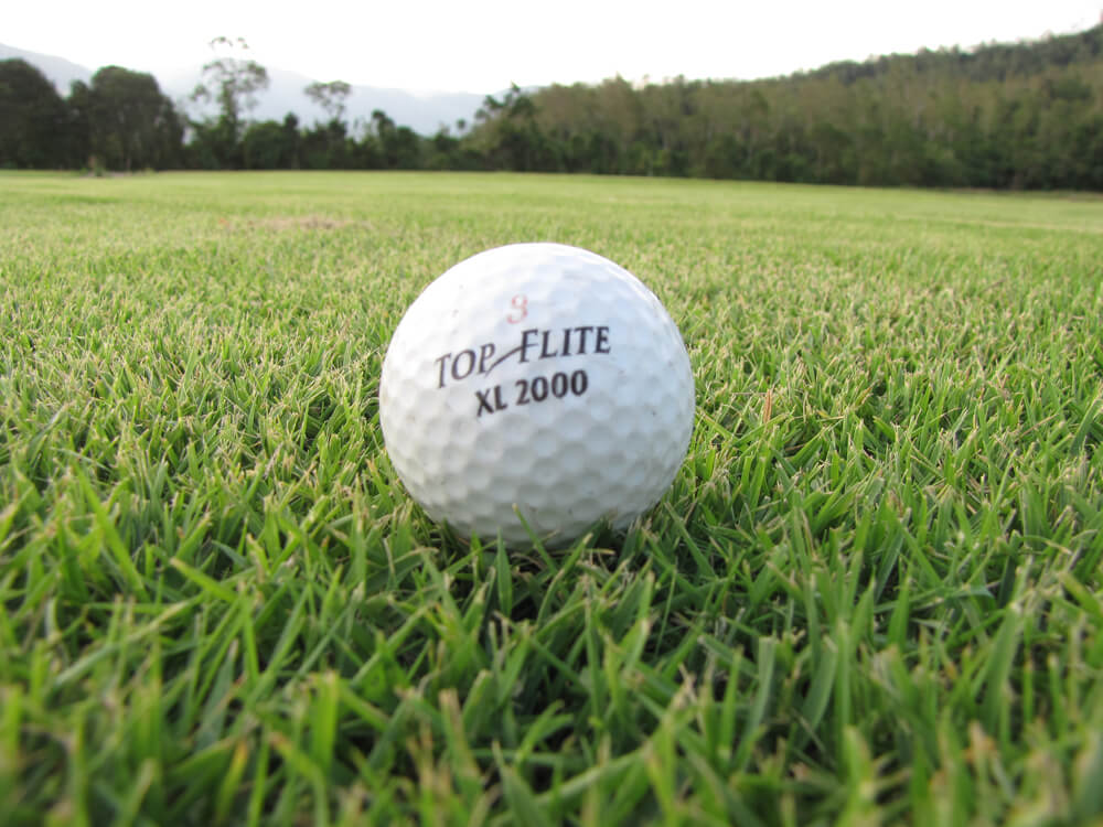 shadetuff golf course golf ball close up
